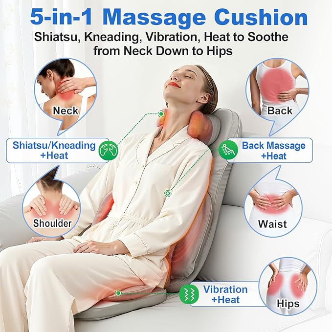 Shiatsu Massage Cushion for Neck and Back - Image 2