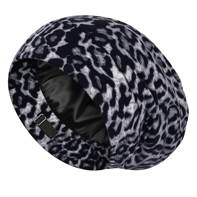 LULUSILK 100% Mulberry Silk Lined Sleep Cap, No More Frizzy Tangled Hair by LULUSILK