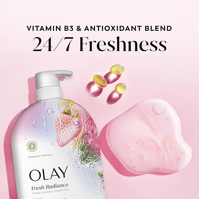 Olay Body Wash for Women, Fresh Radiance, 24/7 Skin-Loving Freshness, Visibly - Image 3