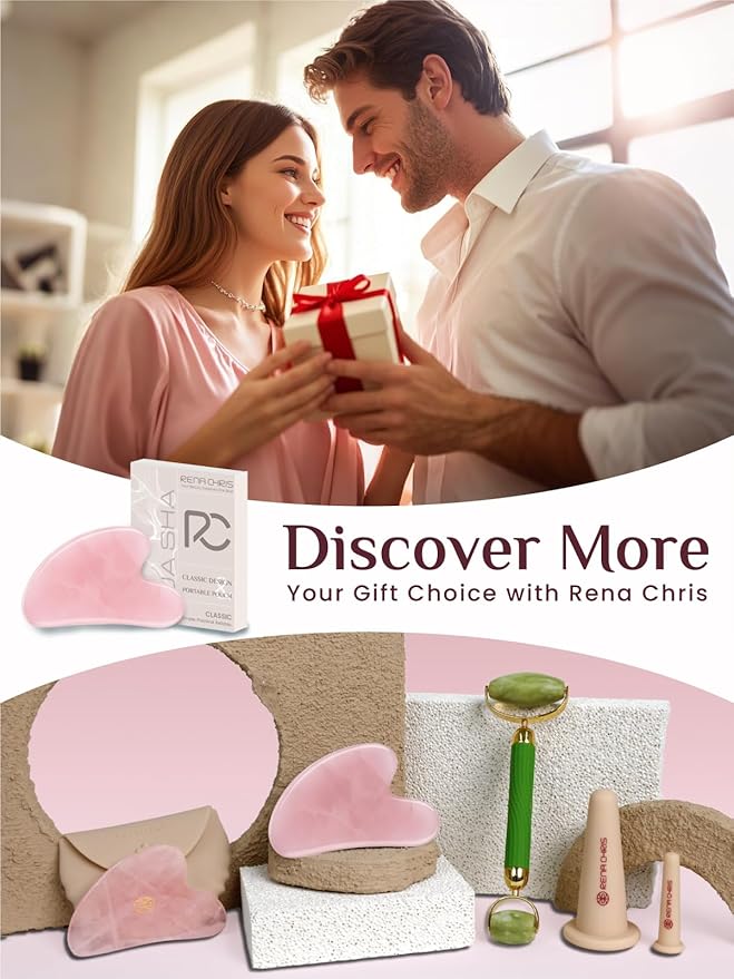 Rena Chris Gua Sha Facial Tools: Rose Quartz Guasha Tool - Image 3