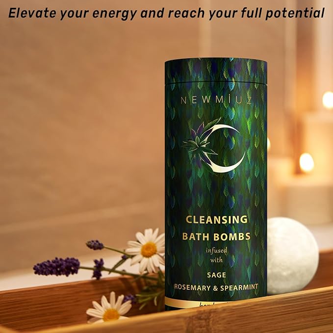 Sage Bath Bombs Spiritual Bath Energy Clearing Protection Shielding Smokeless - Image 5