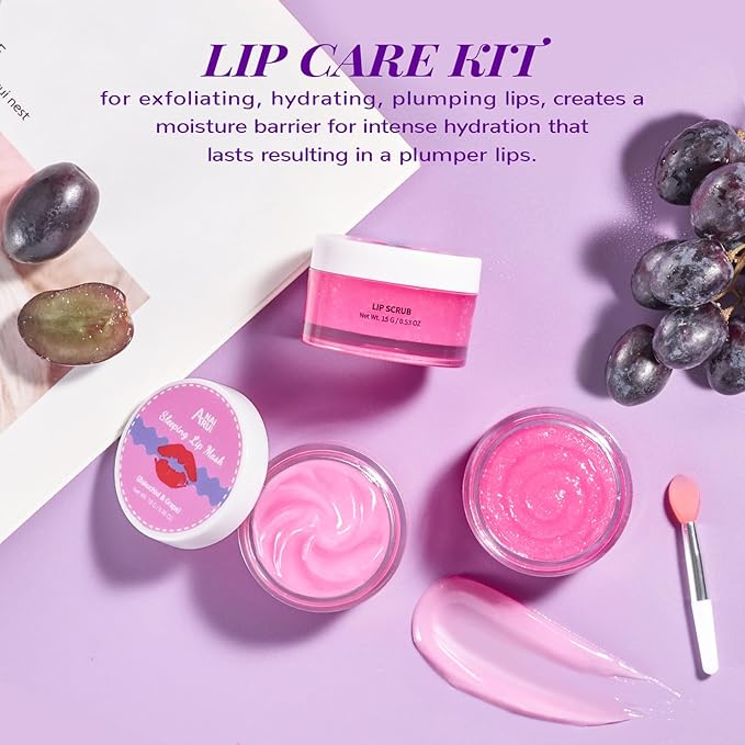 ANAI RUI Lip Therapy Set, Lip Scrub & Lip Mask, Overnight Hydrating Lip - Image 9
