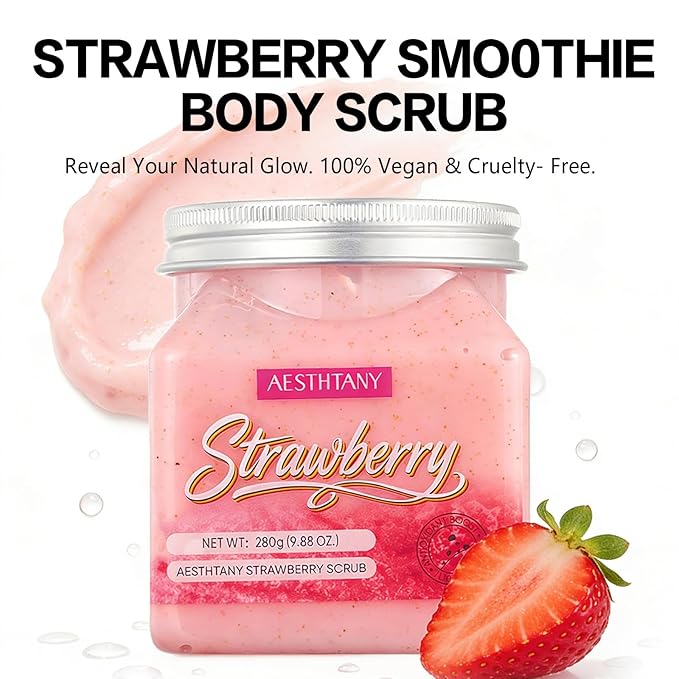 strawberry Body Scrub &Avocado Face & Body ScrubMoisturizing and Exfoliating - Image 5