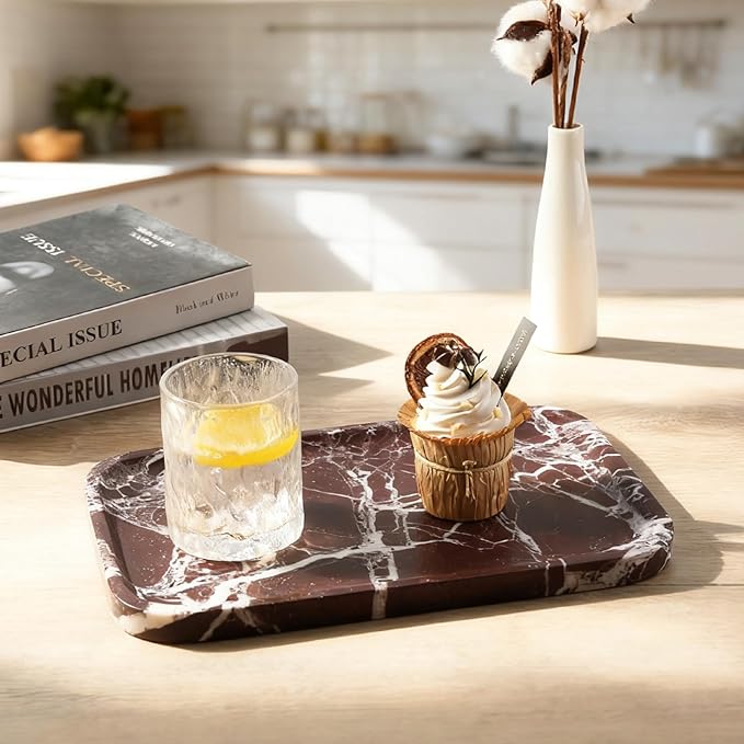 Marble Vanity Tray, 11.8in Stone Bathroom Tray - Image 7
