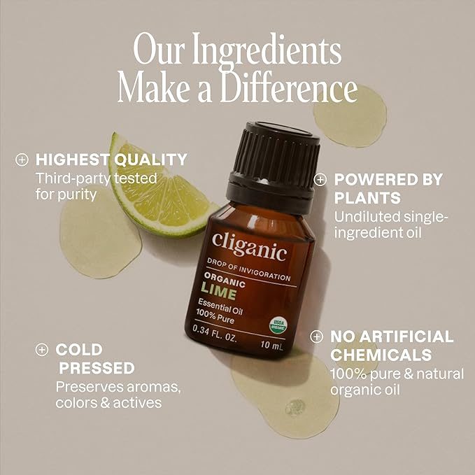 Cliganic Organic Lime Essential Oil - Image 7