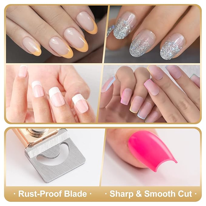 Nail Clippers for Acrylic Nails, Sharp Blade Nail Manicure Nail Tips Clipper - Image 6