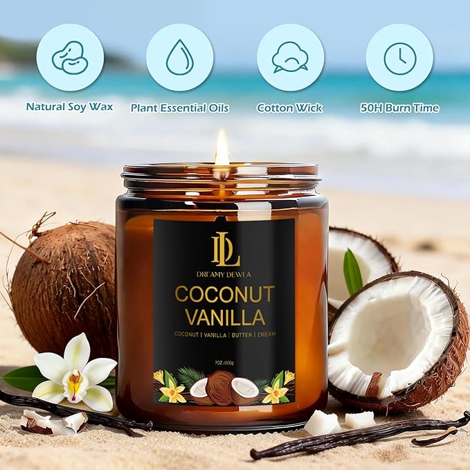 Scented Candles Set, 4 Pack Soy Candles - Image 2