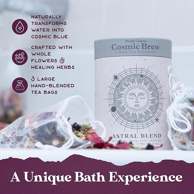 Astral Blend Bath Tea by Purple Canyon | 3 Purifying Bath Soaks - Image 2