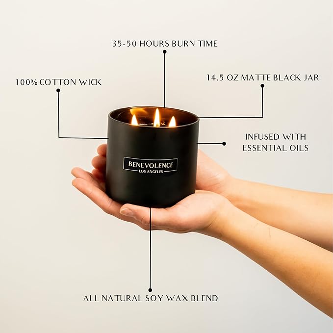 Benevolence LA 3 Wick Candle, 45 Hour Burn - Image 5