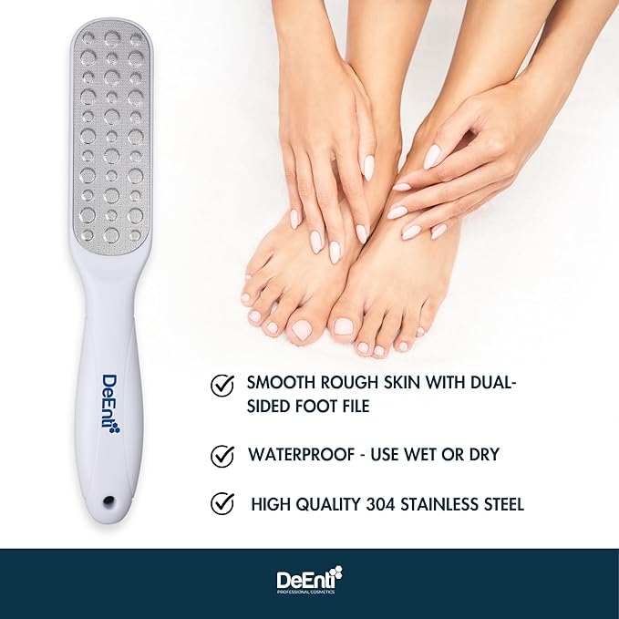 DeEnti Metal Foot File, Salon Quality Callus Remover, Lightweight Foot Scrubber - Image 2