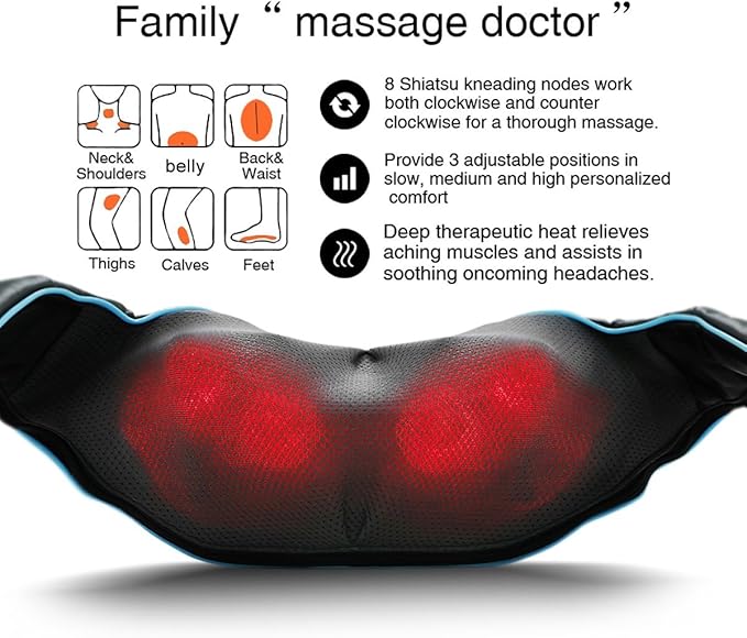 Mo Cuishle Mothers Day Gifts, Shiatsu Back Shoulder and Neck Massager - Image 2