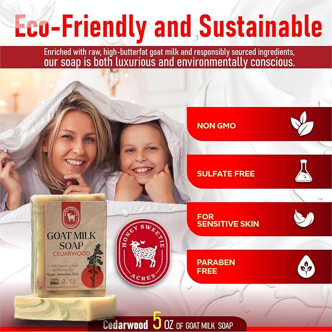 Honey Sweetie Acres Cedarwood Goat Milk Soap - Image 5