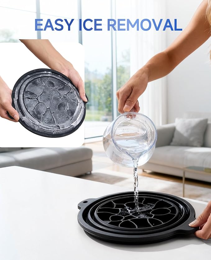 Face Bowl for Ice with Built-in Ice Tray – Collapsible Silicone Facial Ice Bath - Image 8