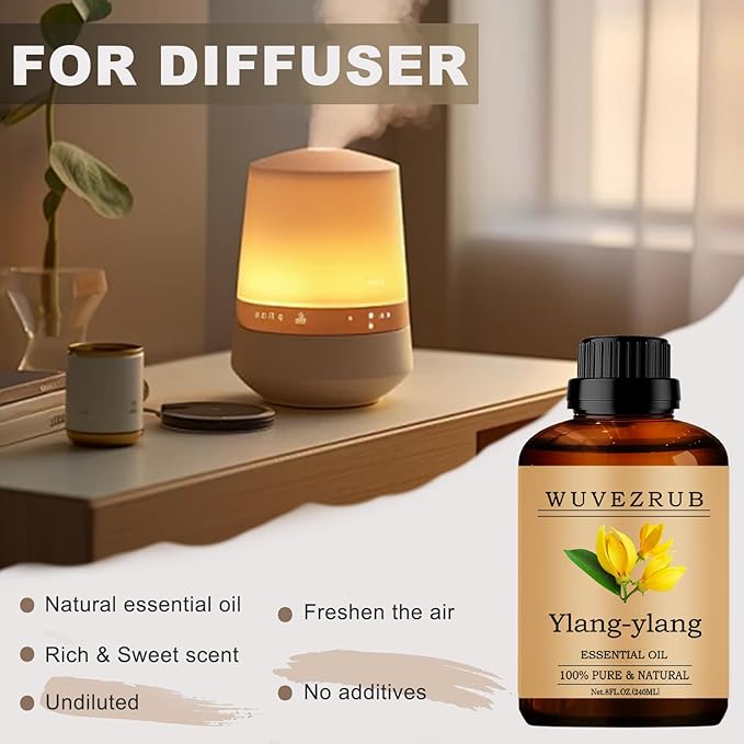 Ylang-Ylang Essential Oils, 240ML Pure and Natural Essential Oil - Image 5