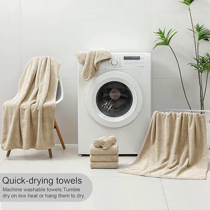 Ycosy 4 Pack Extra Large Microfiber Bath Towels Set, 35x70 inches, Less Lint - Image 8