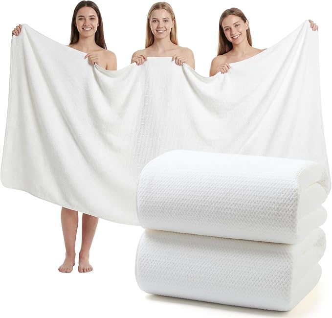 REDKISS Pack of 2 Jumbo Bath Sheets, 40 x 80 Inches Microfiber Bath Towels by REDKISSOnline