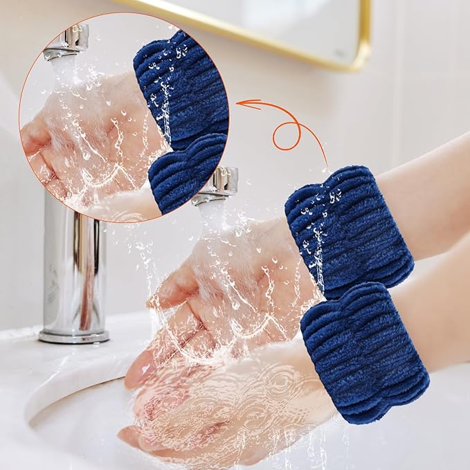 2pcs Wrist Bands for Washing Face Wash Wristbands Wrist Towels Arm Bands for - Image 3