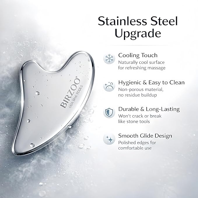 Stainless Steel Gua Sha Facial Tools Set - Image 5