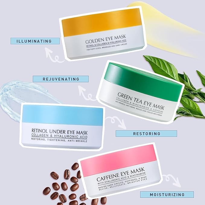 Under Eye Patches Kit: 120 Pcs Retinol & Golden Gel Eye Mask - Image 9
