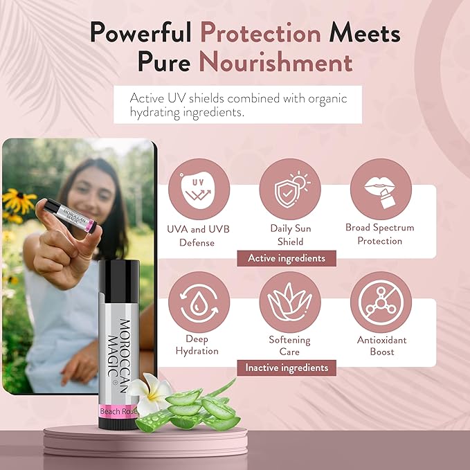 Moroccan Magic Organic Lip Balm & SPF15: 14 Piece Variety Pack Gift Set | - Image 6