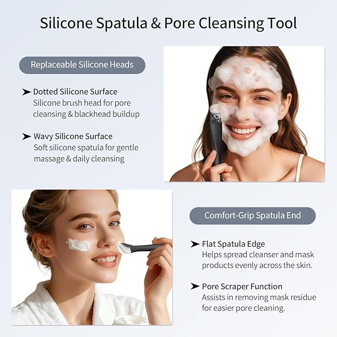 Blackhead Remover Tool, Stainless Steel Face Scraper, Skin Scrubber Face Spatula - Image 5