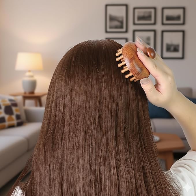 CZFSWT 2PCS Wooden Scalp Massager Set, Scalp Massager Hair Growth, Scalp - Image 5