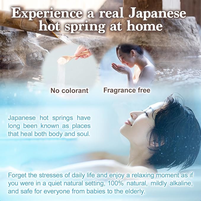 Yunohana Japanese Hot Spring Bath Salts, 100% Natural Mineral Bath Powder from - Image 3