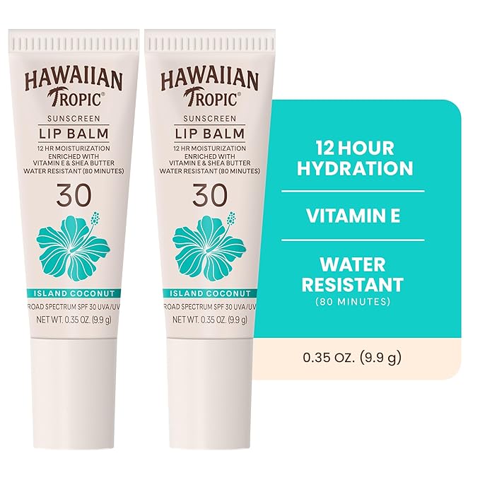 Hawaiian Tropic Lip Balm, Island Coconut, SPF 30, 0.35oz each, Twin Pack - Image 2