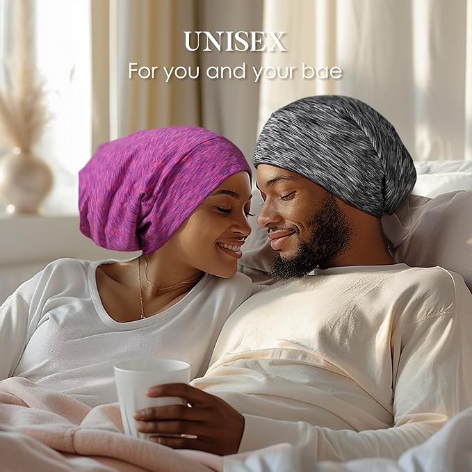 LULUSILK 100% Mulberry Silk Lined Sleep Cap Silk Bonnet - Image 6