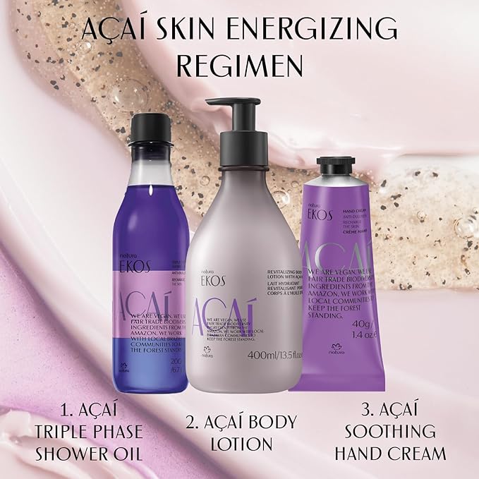 Natura - Ekos Açaí Hand Cream - Anti-Dullness Hand Balm - Recharge the Skin - - Image 7