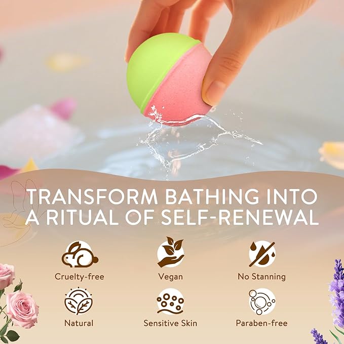 Bath Bombs for Women Gift Set, Handmade Fizzies - Image 4