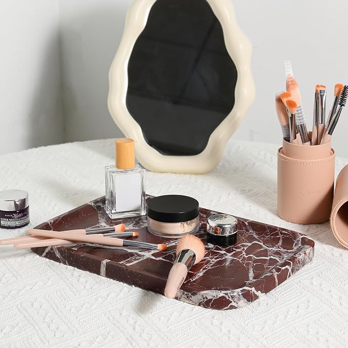 Marble Vanity Tray, 11.8in Stone Bathroom Tray - Image 6