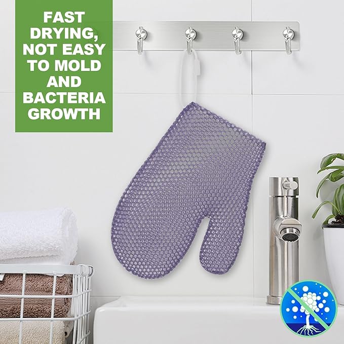 Honeycomb Exfoliating Bath Gloves - Image 2