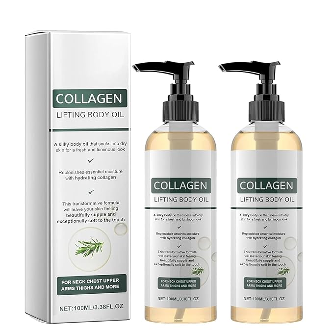 Collagen Lifting Body Oil after Shower, Moisturizing Anti Aging Silk Body Oils by Nuckhuce
