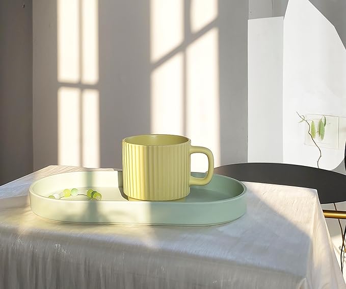 Green Small Tray, Oval Tray for Kitchen Counter, Bathtub Bathroom Vanity Items - Image 4