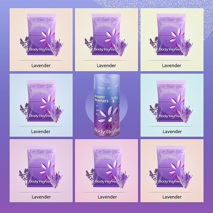 BodyRefresh Lavender Shower Steamers Aromatherapy 8 Pack - Image 4