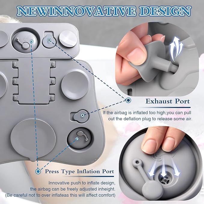 Upgraded Silicone Bath Pillow, 4D Press Inflatable Airbag and Non-Slip Large - Image 5