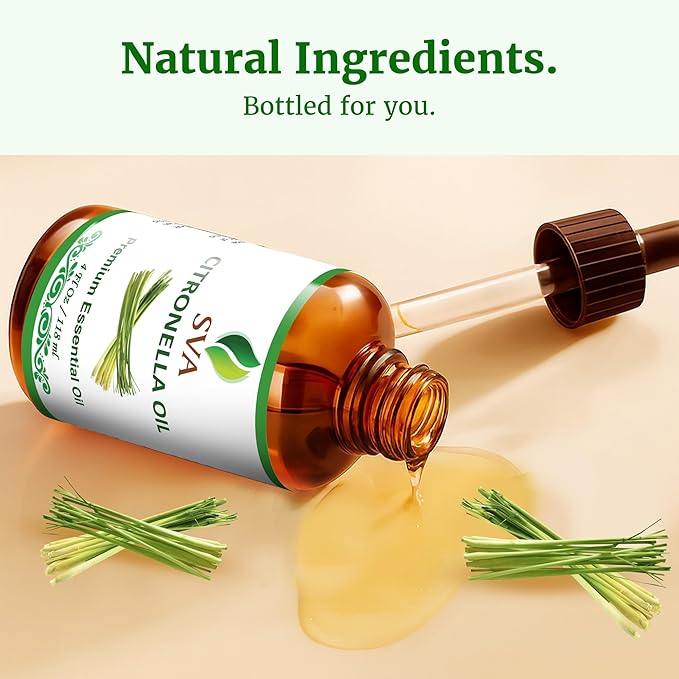 SVA Citronella Essential Oil – 4 Fl Oz – 100% Natural Citronella Oil - Image 8