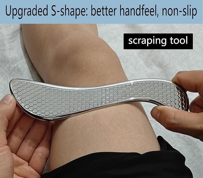 Muscle Scraper IASTM Tool Set gua sha Stainless Steel fascial Release Tool deep - Image 4
