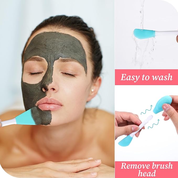 4 Pcs 2 in 1 Double-Sided Facial Scrubber Brush Tool, Facial Cleansing Brush - Image 6
