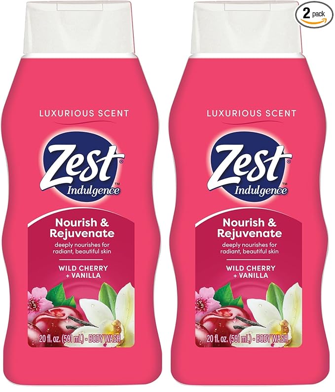 Zest Body Wash - Infused with Wild Cherry and Vanilla - Hydrating Body Soap - by Zest
