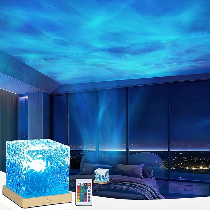 Rechargeable Shower Lights for Inside Shower, 16 Color Ocean Wave Projector by Unknown