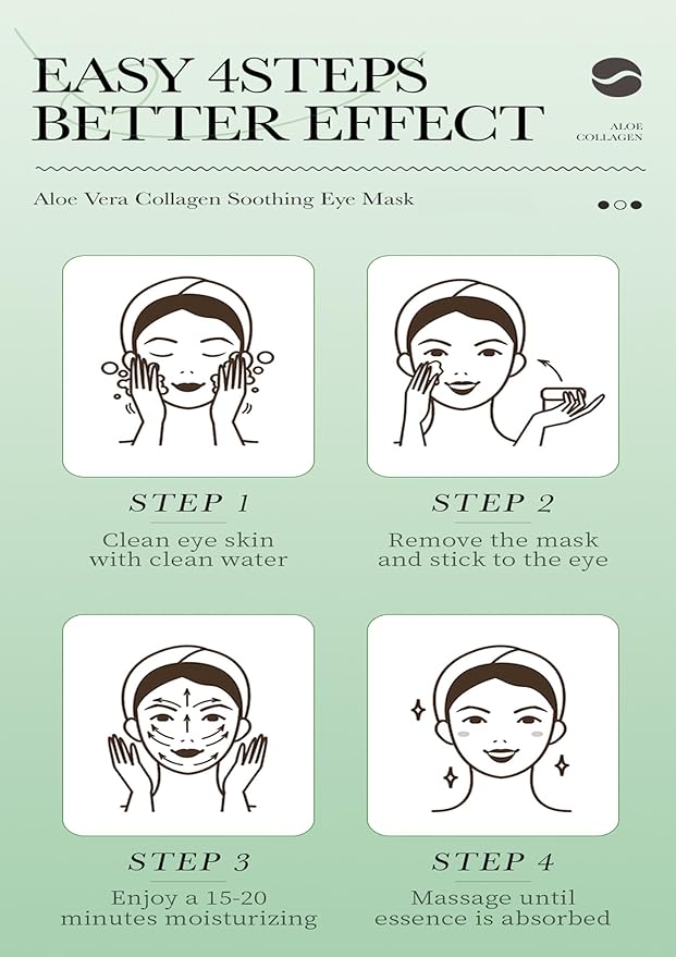 Aloe Vera Under Eye Masks, Eye Bags, Puffy Eyes and Dark Circles Treatments - Image 8