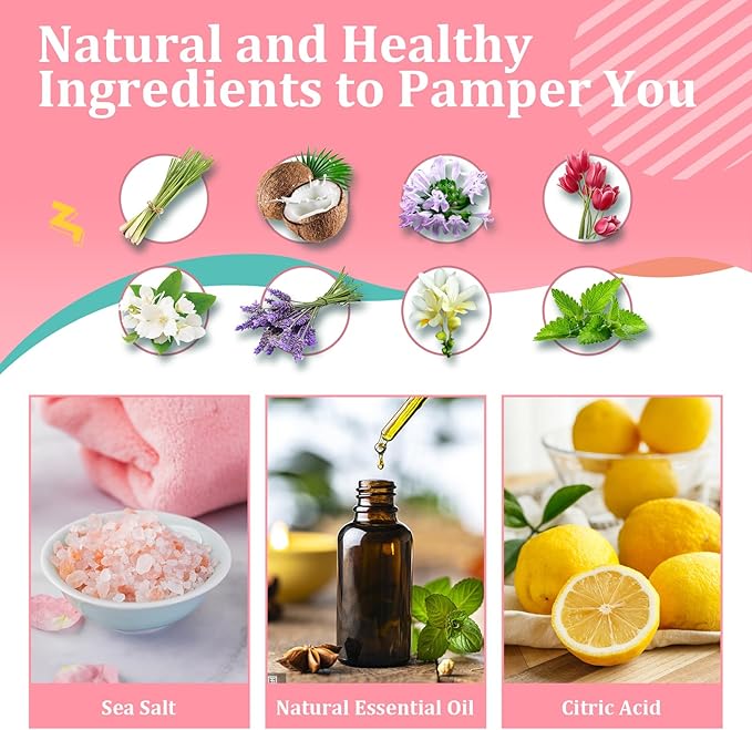 Bath Bombs for Girls Kids & Women, Bubble Bath Self Care Valentines Birthday - Image 4