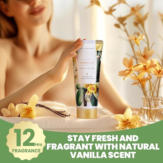 Gift Baskets for Women, Spa Luxetique 8 Pcs Vanilla Mothers Day Gifts for Mom - Image 5