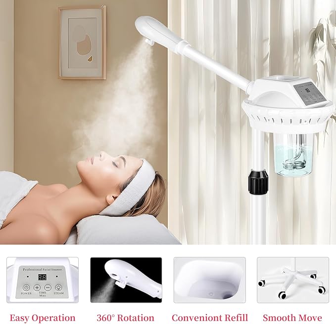 Facial Steamer Professional for Deep Cleansing and Hydration, Face Steamer for - Image 2