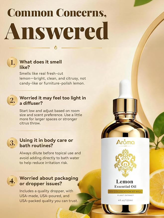 100% Pure Lemon Essential Oil 4 fl oz Thieves Oil Essential Oil - Image 5