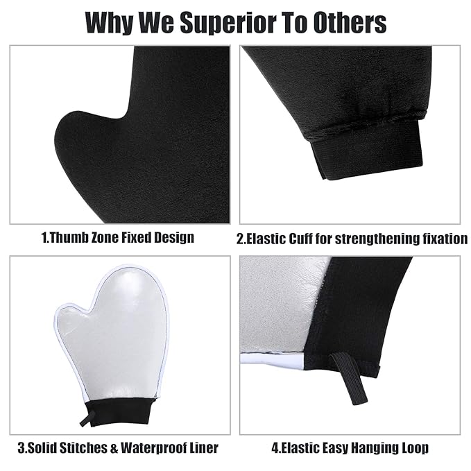Yvoier Streakless Self Tanning Mitt Applicator Kit, 5 Pack Self Tanner Mitt - Image 3