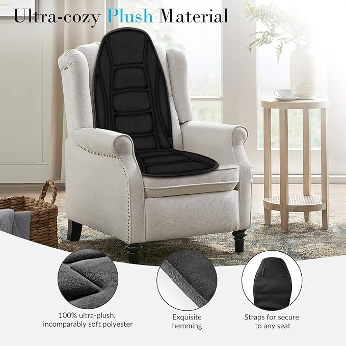 Back Massager with Heat, 5 Vibrating Modes & 2 Heat Levels, Back Massager Chair - Image 6