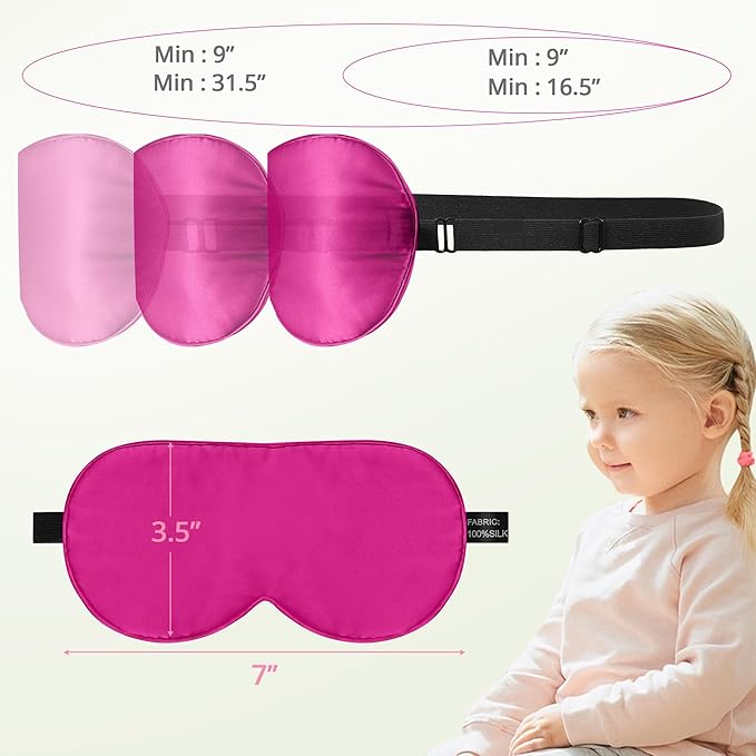 Kids Sleep Mask Eye Cover, 100% Real Natural Pure Silk Eye Mask - Image 6